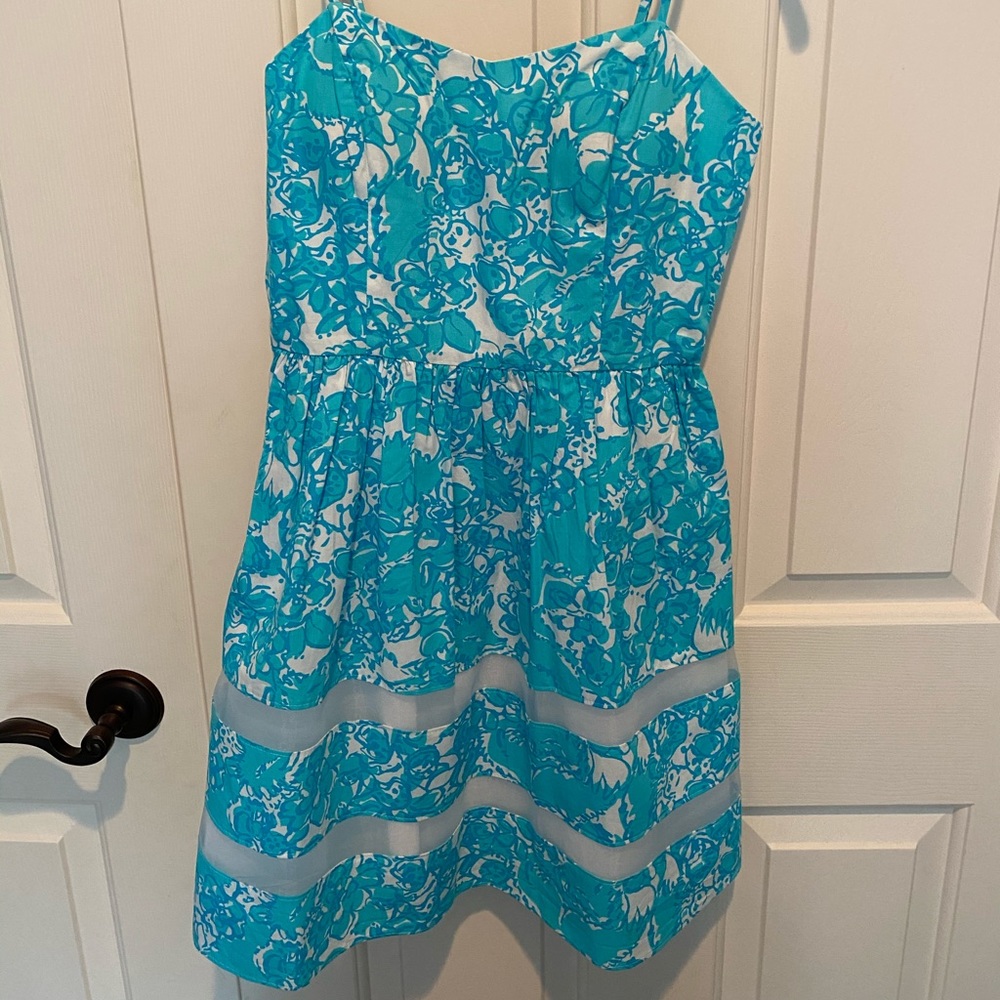 Blue Floral Lilly Pulitzer Dress
